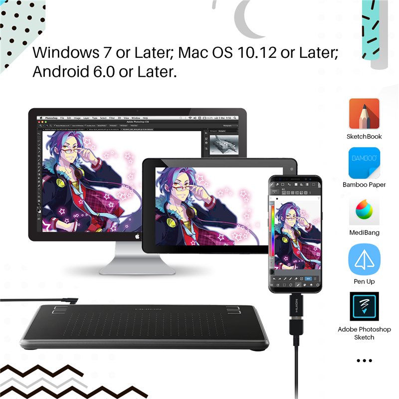 Drawing Pad Signature - Tavoletta Grafica H430P per Artisti di