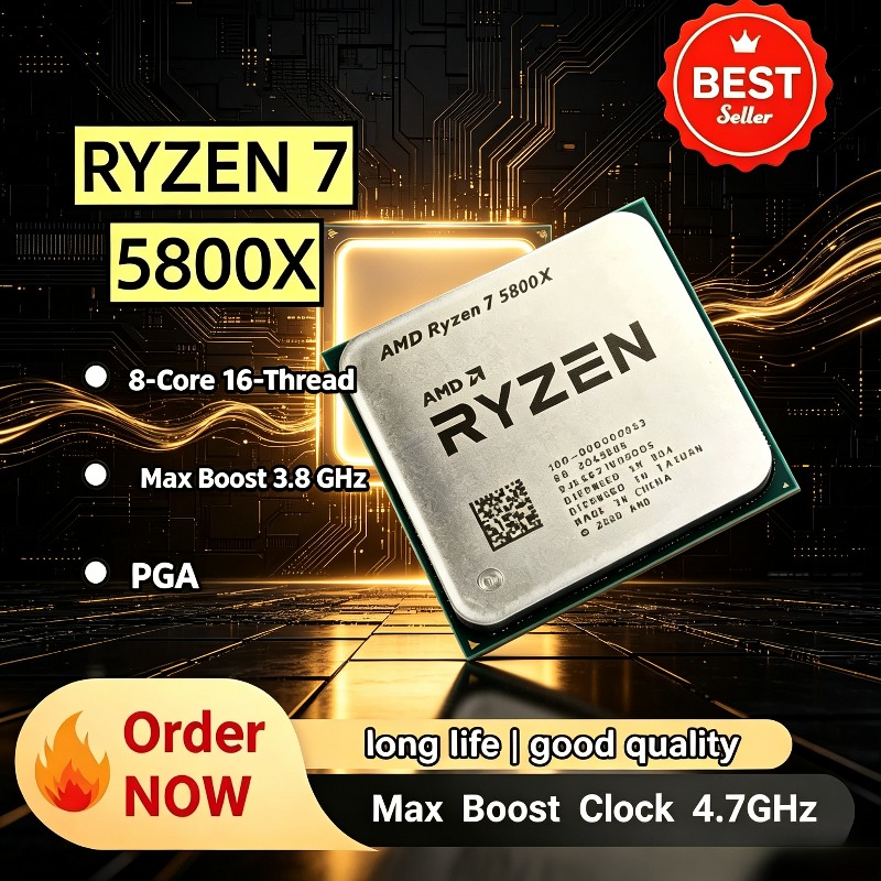 Amd Cpu Ryzen 7 - Processore AMD 3.8 16-Thread, CPU L3=32M