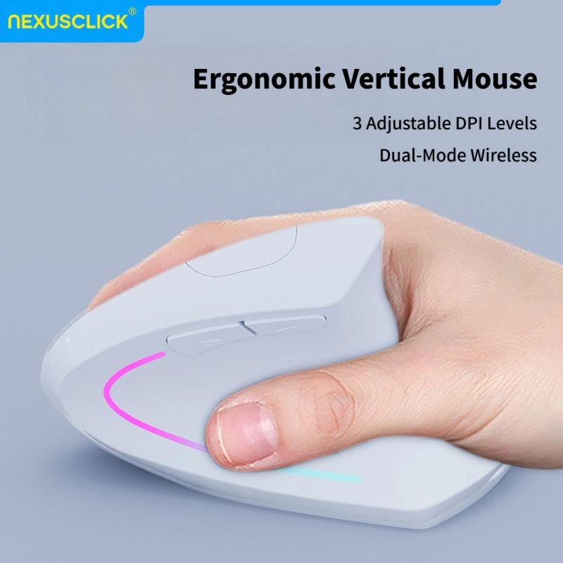 Ergonomic Mouse Vertical - Mouse Ergonomico Verticale Wireless NexusClick, Bluetooth