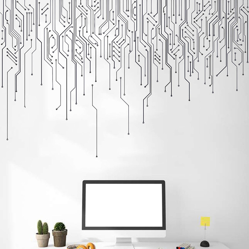 Office Work Tech - Computer IT Decor, adesivo da parete