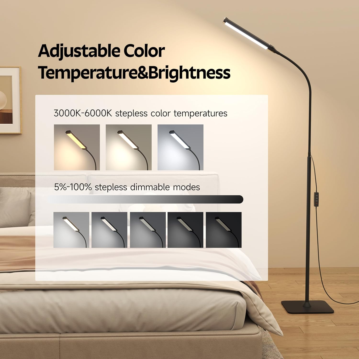 Lampada da Terra a 120 LED, Lu - Office Tech Flexible recensione e prezzo